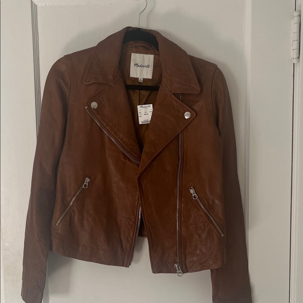 Brand New - Madewell Women's Brown Leather Jacket